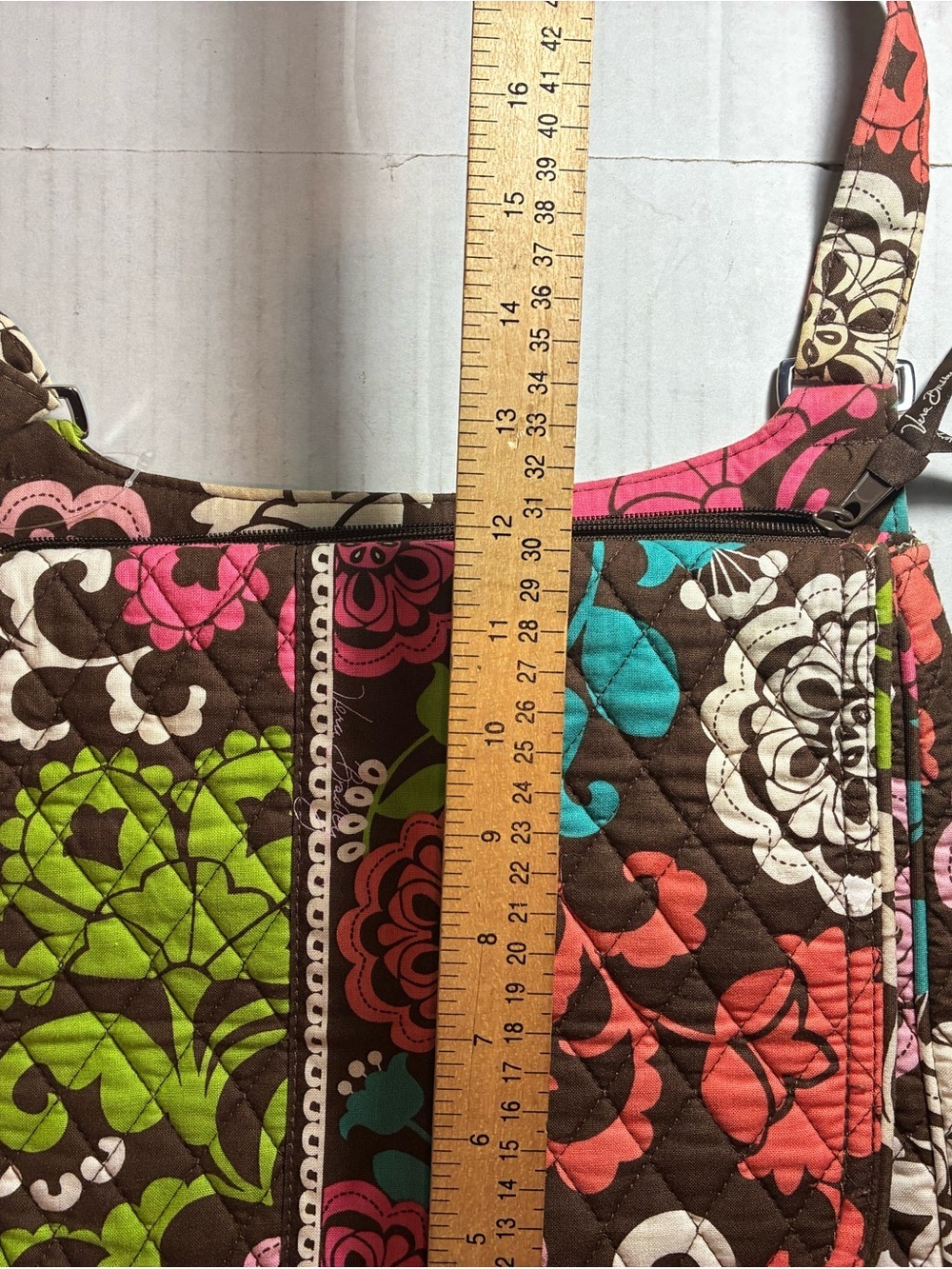 Vera Bradley Lola Medium Floral Print Quilted Flap Crossbody Shoulder Bag Travel - Picture 10 of 11